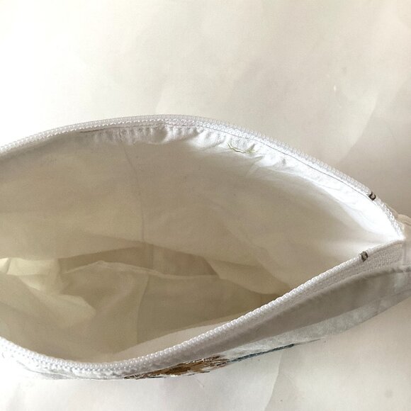 Handmade Make-up Cosmetic Bag Small Travel Pouch Sewing Quilting Case Floral - Picture 4 of 4